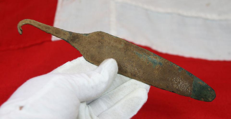 A Wonderful & Rare Bronze Minoan Era Spear of Pre Ancient Greek Antiquity, Around 4000 Years Old. It Was Already At Least 1700 Years Old when Alexander The Great Began His Expedition to Conquer the Known World