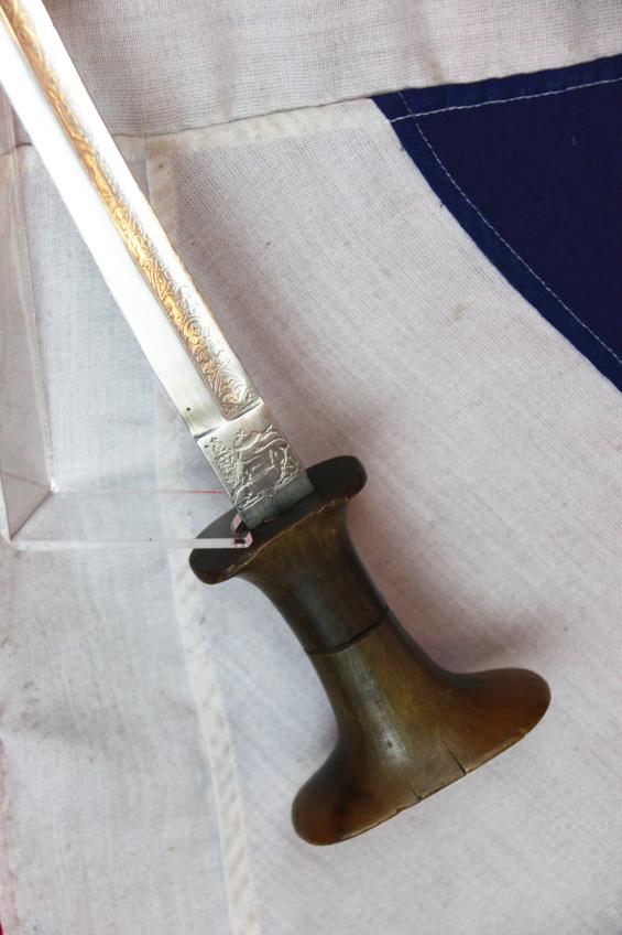 ⚔️Original 19th Century Carved Blonde Rhino Horn Hilted Emperor Menelik IInd Ethiopian Shotel With Deeply Curved Fully Etched Blade With Scrolling, Amharic Script & a 1780 Silver Austro Hungarian Thaler Pommel. & Used Into Reign of Emperor Haile Selassie