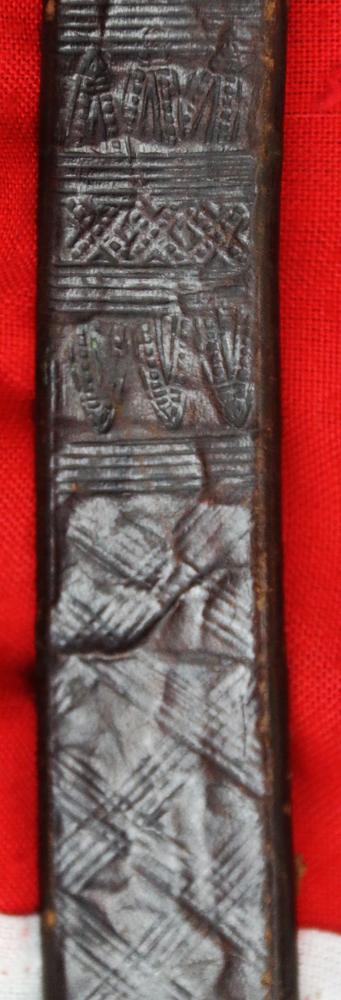 ⚔️Original 19th Century Carved Blonde Rhino Horn Hilted Emperor Menelik IInd Ethiopian Shotel With Deeply Curved Fully Etched Blade With Scrolling, Amharic Script & a 1780 Silver Austro Hungarian Thaler Pommel. & Used Into Reign of Emperor Haile Selassie