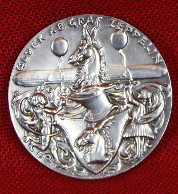 Scarce Original Silver Medal for Graf Zeppelin's Launch of the German Airship LZ127
