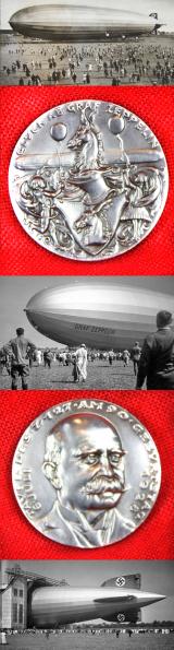 Scarce Original Silver Medal for Graf Zeppelin's Launch of the German Airship LZ127