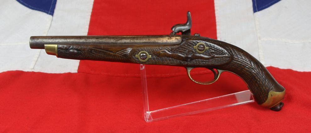 A Good King George IIIrd Period Belgian Light Dragoon Type Percussion Holster Pistol