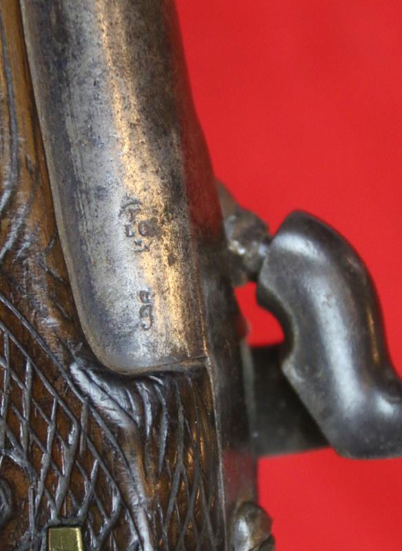 A Good King George IIIrd Period Belgian Light Dragoon Type Percussion Holster Pistol