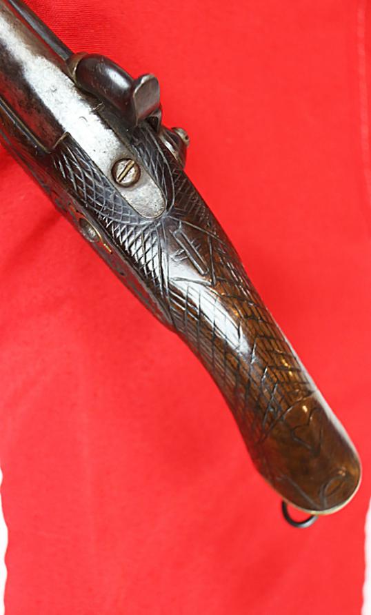 A Good King George IIIrd Period Belgian Light Dragoon Type Percussion Holster Pistol