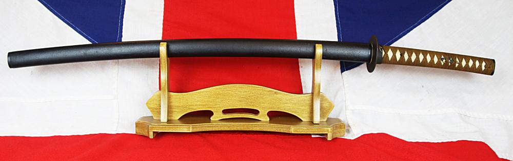 A Superb 500 Year Old Koto Era Muramachi Period Katana With Clan Mon Of The Atagi Clan of Naval Samurai. Silver Habaki Engraved with the Atagi Crest Mon