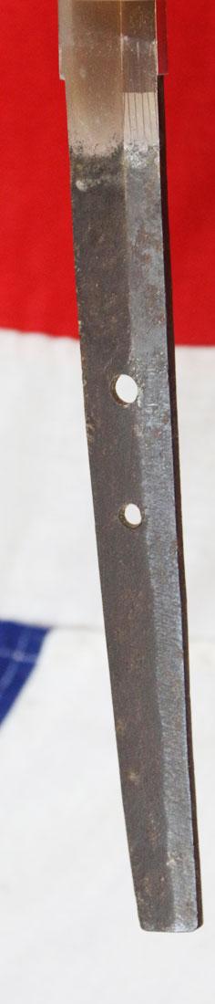 A Superb 500 Year Old Koto Era Muramachi Period Katana With Clan Mon Of The Atagi Clan of Naval Samurai. Silver Habaki Engraved with the Atagi Crest Mon