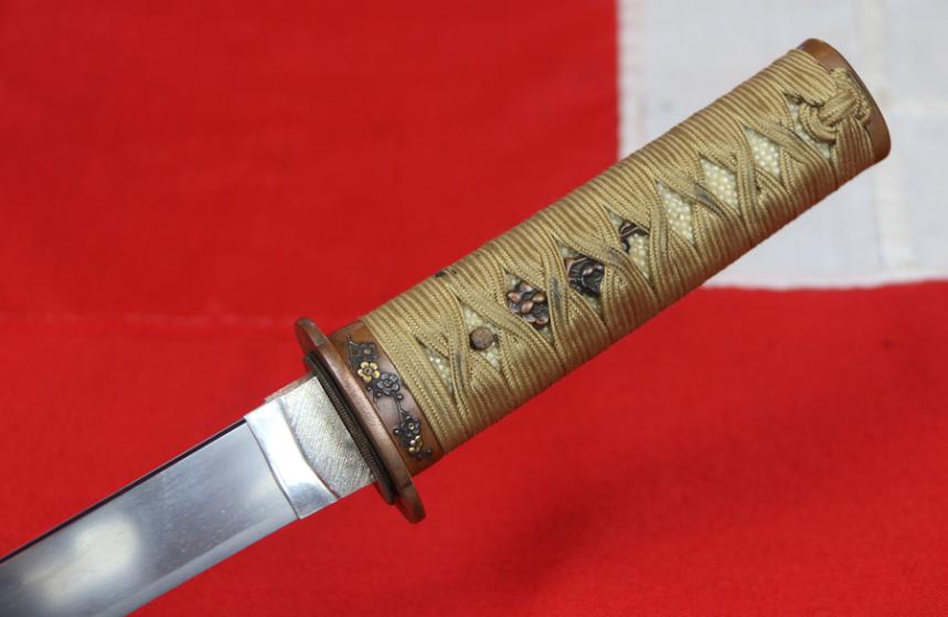 A Very Fine Ancient Koto Period ‘Plum Blossom’ Tanto Of the 1400's, Signed Blade