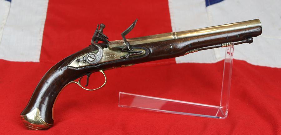 A Beautiful 18th Century, London, 1770's Brass Flintlock Blunderbuss Pistol, All Brass Mounted