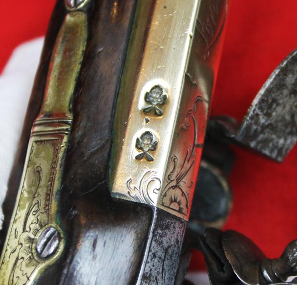 A Beautiful 18th Century, London, 1770's Brass Flintlock Blunderbuss Pistol, All Brass Mounted