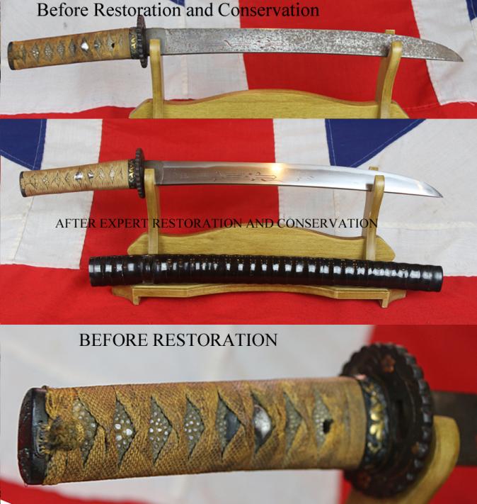 A Stunning Shinto Period O-Tanto Signed Sukemune, Around 400 Years old. Now Fully Museum Grade Restored By Our World Class Artisans Shown For Sale Now As A Representation of the Skill of Our Artisans.