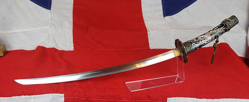 A Stunning True Art Sword. A Spectacular & Immensely. Beautiful Museum Grade Cloisonne Enamel Samurai's Suzaku Phoenix Tachi With A Signed Shinto Blade By Bizen Kuniyoshi. Bearing the Paulownia Mon of the Imperial Court