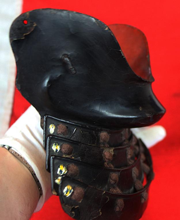 A Beautiful Edo Period, 18th century Hanbo, A Samurai’s Face Armour Mask