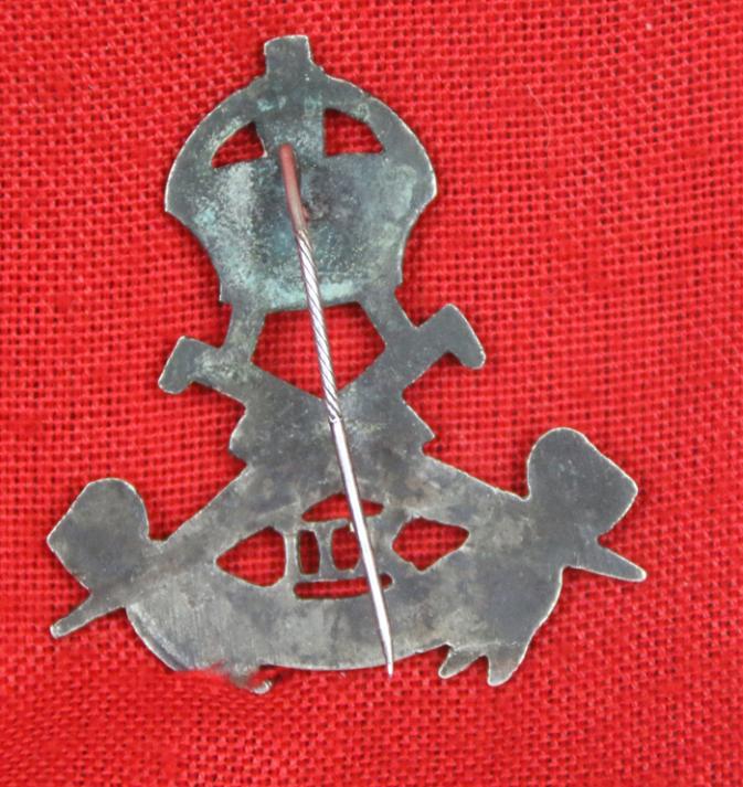 A Most Rare British Empire Raj Period XII Frontier Force Regt. Silver Cap or Turban Badge