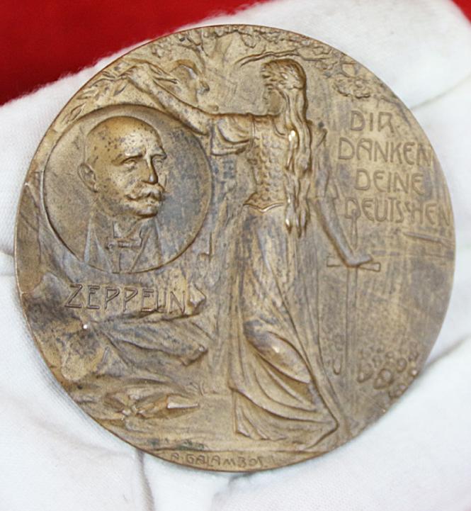 A Most Rare Large Aviation Medal For the Acceptance Run of the 'LZ 4'.Zeppelin
