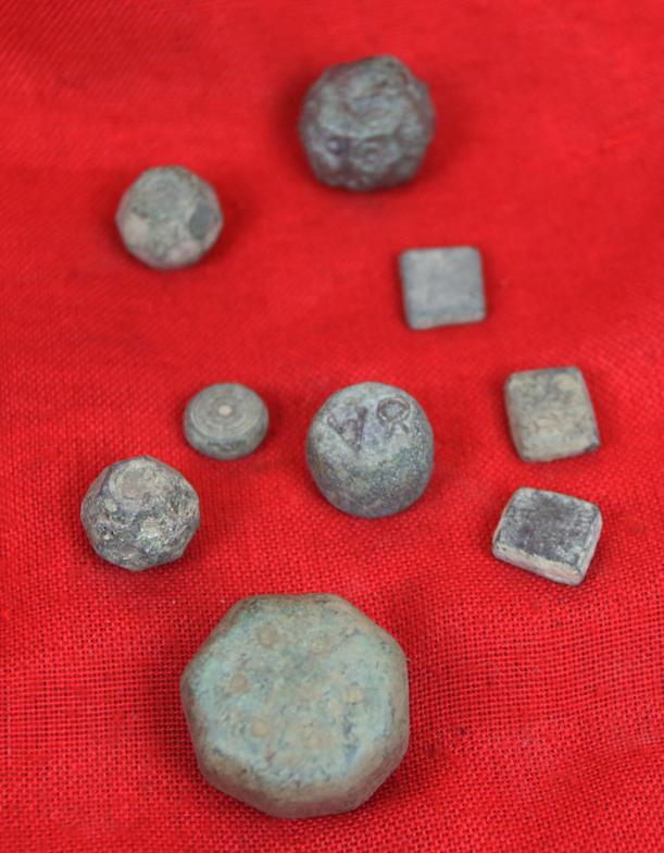 A Superb Collection of 10 Original Byzantine Roman Trade, Scale, Jewellery Weights Circa 8th Century