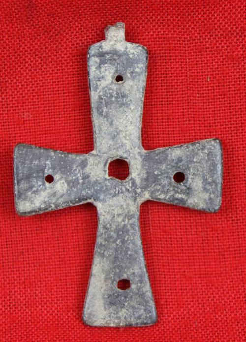 A Fabulous, Most Rare & Exceptionally Large, Imperial Roman Byzantine Empire, Original, Incised & Pierced Pectoral Stigmata Cross 4th to 10th Century AD from Jerusalem. Used from the Time of Emperor Constantine to the Earliest Crusades.