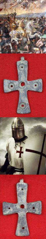 A Fabulous, Most Rare & Exceptionally Large, Imperial Roman Byzantine Empire, Original, Incised & Pierced Pectoral Stigmata Cross 4th to 10th Century AD from Jerusalem. Used from the Time of Emperor Constantine to the Earliest Crusades.