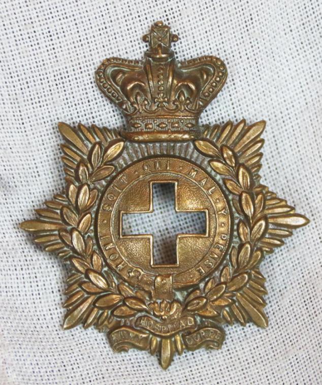 A Really Most Rare Original Zulu War Veteran's Souvenir, A Victorian Army Hospital Corps Pill Box Helmet Badge. The Surgeon Major, and 1 Officer and 10 Army Hospital Corps Other Ranks Were Slaughtered at Isandhwana 1879