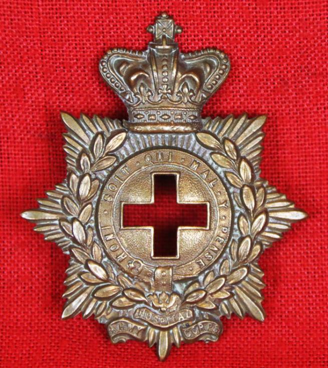 A Really Most Rare Original Zulu War Veteran's Souvenir, A Victorian Army Hospital Corps Pill Box Helmet Badge. The Surgeon Major, and 1 Officer and 10 Army Hospital Corps Other Ranks Were Slaughtered at Isandhwana 1879