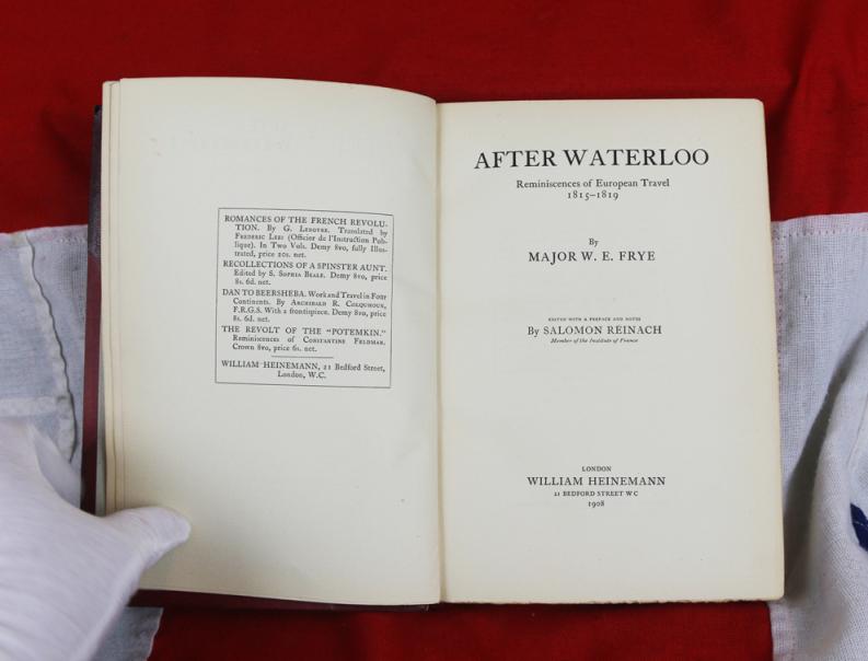 After Waterloo By Frye Beautiful Leather and Gold Tooled Volume Published 1908