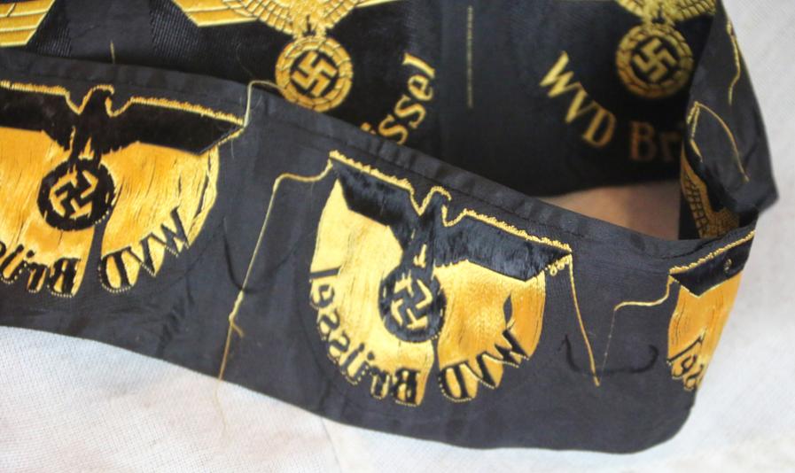 An Amazing & Most Rare Un-Issued Fully Intact Strip of 18 Third Reich Reichsbahn Ärmeladler – WVD BrusselsArm Badges of the German Railways Armed Forces Traffic Directorate (WVD), Brussels Division