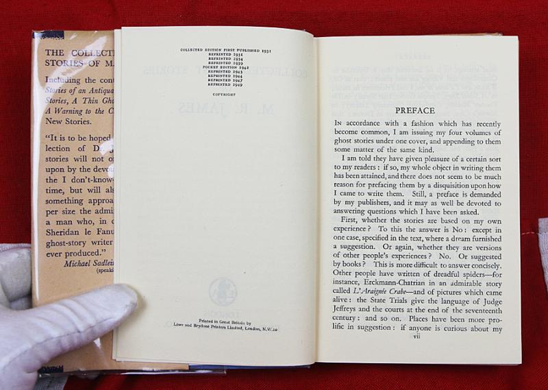 A Perfect, Very Special Gift or Personal Choice. The Collected Ghost Stories of M. R. James Published in 1931, Printed in 1949 Edward Arnold & Co London