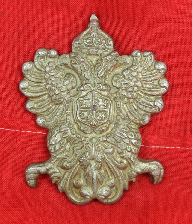 A Large 19th century European, Imperial, Crowned, Twin Headed Royal Eagle Crest Mount