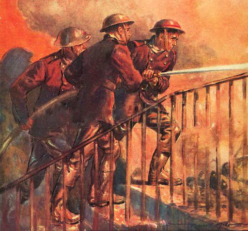 An Original King George VIth Fire Service Recruitment Poster By Fosh and Cross