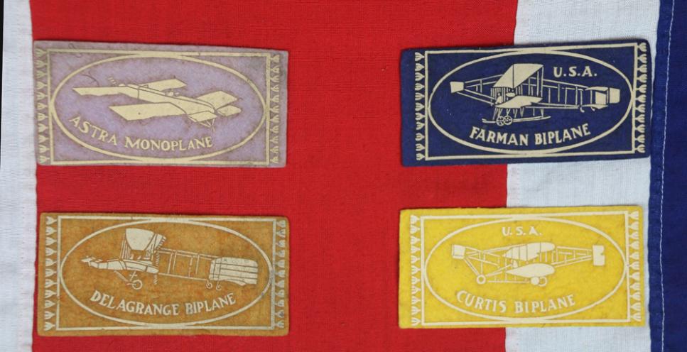 A Very Rare Original,1930's Aeronautical Collection of Wide, Wool Felt, Sleeve Patches for Early Airships & Aeroplanes