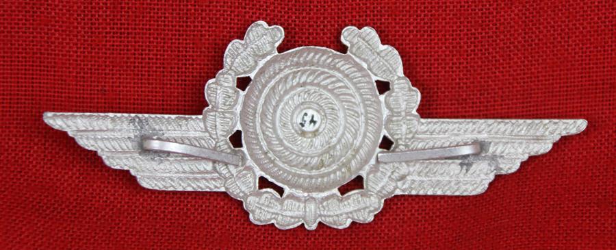 A Most Scarce Third Reich Period Deutche Luftfahrt/DLV Officer's Visor Cap Insignia, German Flyers Associoation