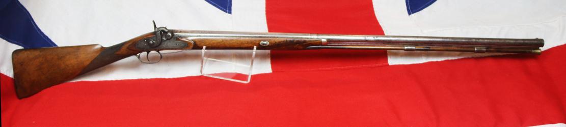 A Very Fine Early 19th Century, Anglo-Spanish Sporting Gun by Ignacio Bascaran, Dated 1822, One of Spain's Most Important Gunsmiths and Barrel Makers of His day, With His Bespoke Silver Inlaid Barrel
