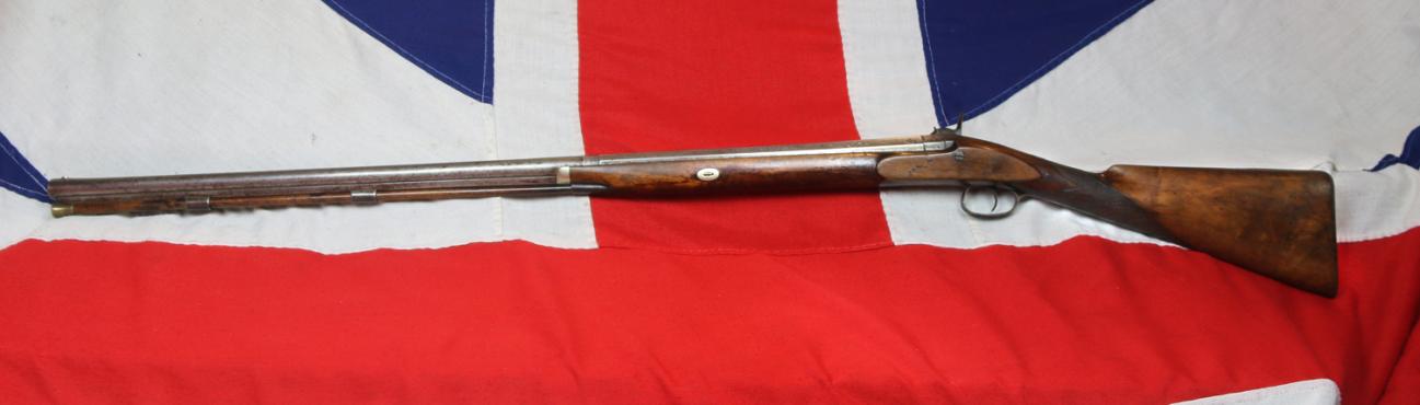 A Very Fine Early 19th Century, Anglo-Spanish Sporting Gun by Ignacio Bascaran, Dated 1822, One of Spain's Most Important Gunsmiths and Barrel Makers of His day, With His Bespoke Silver Inlaid Barrel