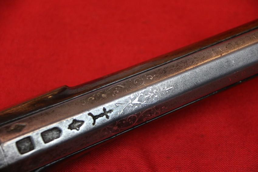 A Very Fine Early 19th Century, Anglo-Spanish Sporting Gun by Ignacio Bascaran, Dated 1822, One of Spain's Most Important Gunsmiths and Barrel Makers of His day, With His Bespoke Silver Inlaid Barrel