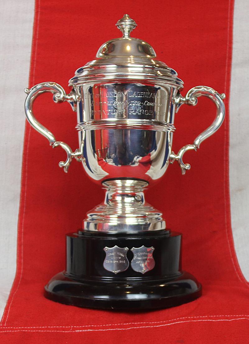 Original WW2 Home Guard Memorabilia The 11th City of London Home Guard Solid Silver Challenge Shooting Cup, & Gloss Black Lacquered Circular base with Two Presentation Shields, With Winners Selected As Snipers for Ultra Top Secret WW2 ‘Auxiliaries’