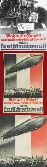 A Fascinating Most Rare Original Election Propaganda Poster of a Post WW1 German Political Party That Was Absorbed Into The Nazi NSDAP German National People’s Party. Designed by Richard Müller, Chemnitz.