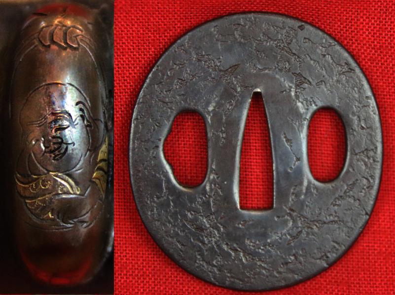 A Most Impressive and Beautiful Wakizashi Circa 1580 with Representations of the Two of the Japanese Seven Lucky Gods