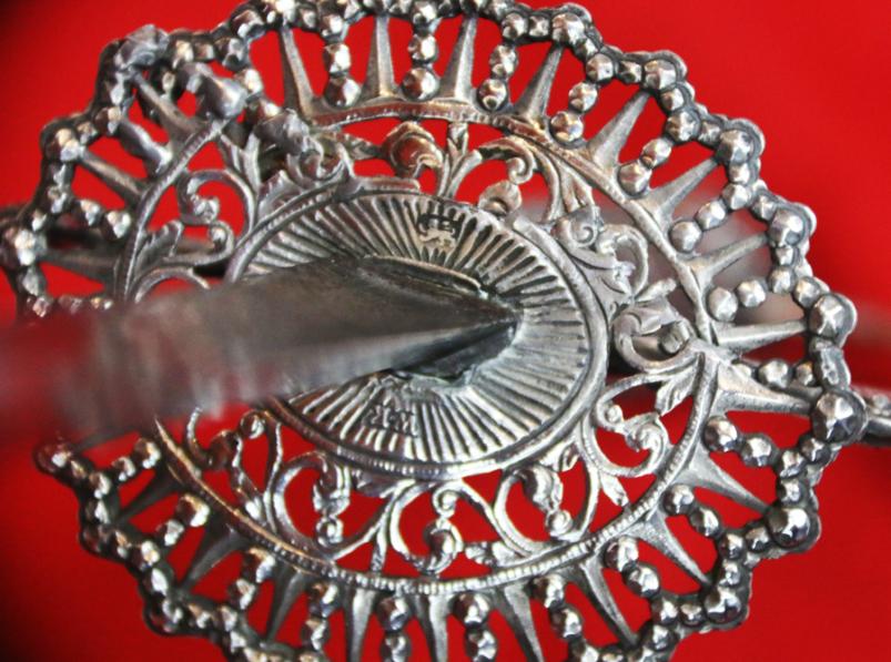 18th Century 1770's Hallmarked Silver Hilted American Revolutionary War Period Officer's Sword Used By Both American and British Officers. Made by William Kinman of London