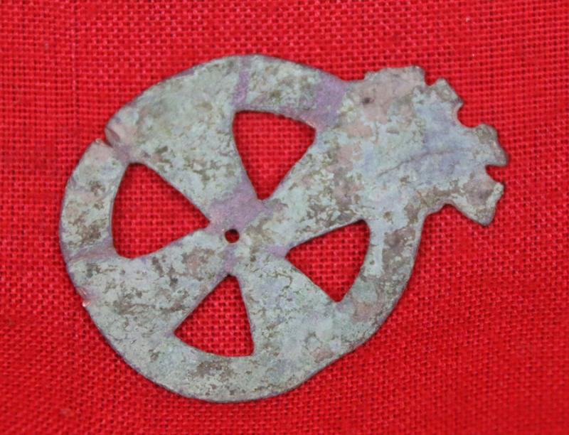 A Fabulous Original Knights Templar Cross Antiquity, 12th Century, Hammered Gold Covered Bronze, Between 800 to 900 Years Old,