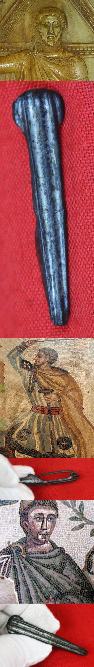 Original Ancient Roman ‘Cross-bow” Fibula Bronze Toga Pin Military Issue, Fine Piece For Higher Ranking Figures in the Legion, Such As a Centurion or Tribune. Bow Fibula with a Folded Spring Hinge, Early Imperial - Beginning of Anno Domini 2nd Century.