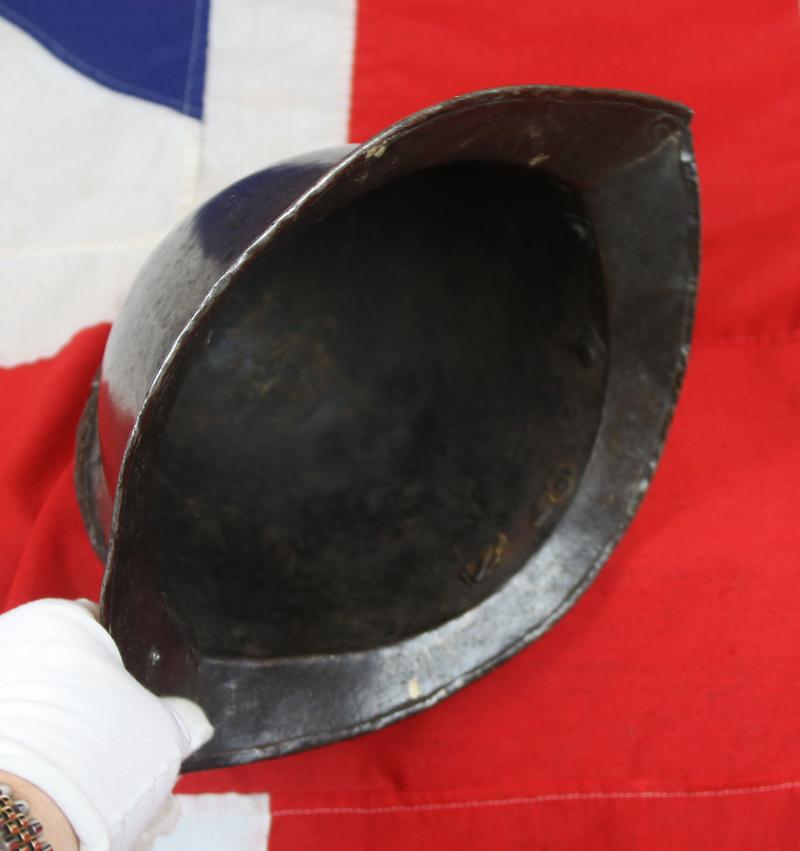 A Most Scarce, Original, Early 17th Century English Civil War Infantry Musketeer's or Pikeman's Comb Morion Helmet