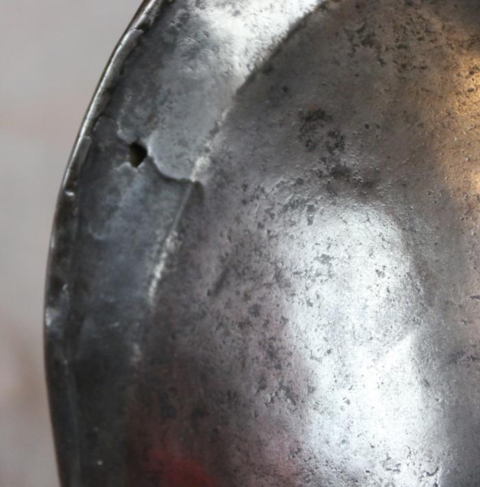A Most Scarce, Original, Early 17th Century English Civil War Infantry Musketeer's or Pikeman's Comb Morion Helmet