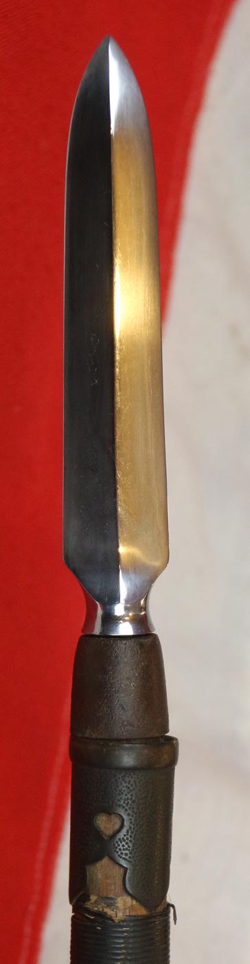 A Very Good Shinto Period, Circa Later 1600's, Samurai Spear, A Ryo-Shinogi Yari Pole Arm. Signed Hisatoshi, & Magari-Yari Saya