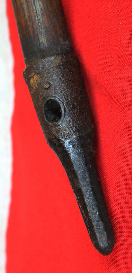 A Very Good Shinto Period, Circa Later 1600's, Samurai Spear, A Ryo-Shinogi Yari Pole Arm. Signed Hisatoshi, & Magari-Yari Saya