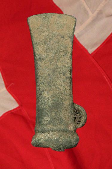 An Original Ancient Briton, Pre-History, Bronze Age Axe Head, Loop and Socket Form, Formerly From the Sir Alfred McAlpine Collection. 3500 to 4,000 Years Old
