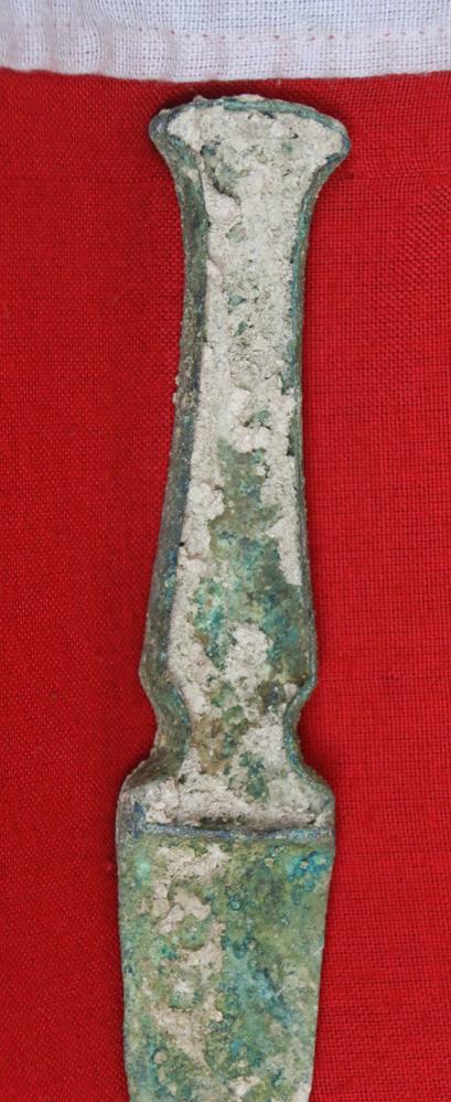 A Superb 1200b.c. Bronze Age Long Dagger From the So-Called Greek 'Heroic Era' Of The Seige of Troy, and The Trojan War, Historically Famed with the Legendary Achilles and Hector