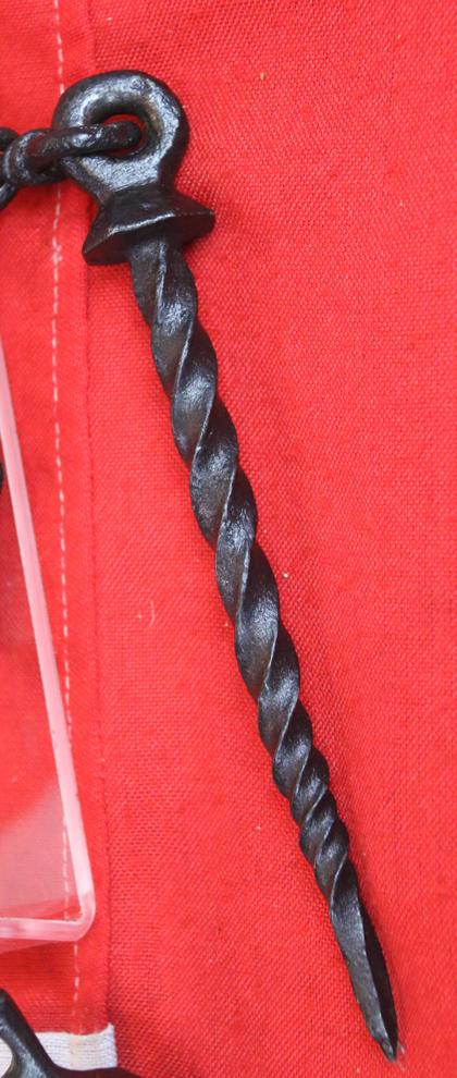 A Fantastic Looking Knight's Mounted Weapon, Medieval 15th Century Form 'Scorpion Tail' Chained Mace, or Battle Whip Head