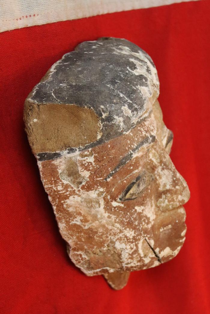 A Fabulous Original Egyptian Carved Wooden Mummy Mask 25th to 26th Dynasty Period to late Dynastic Period