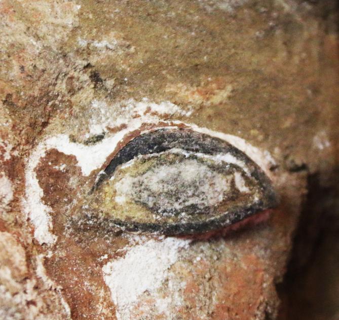 A Fabulous Original Egyptian Carved Wooden Mummy Mask 25th to 26th Dynasty Period to late Dynastic Period