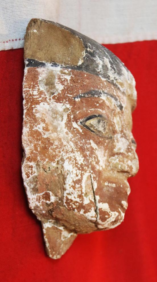 A Fabulous Original Egyptian Carved Wooden Mummy Mask 25th to 26th Dynasty Period to late Dynastic Period