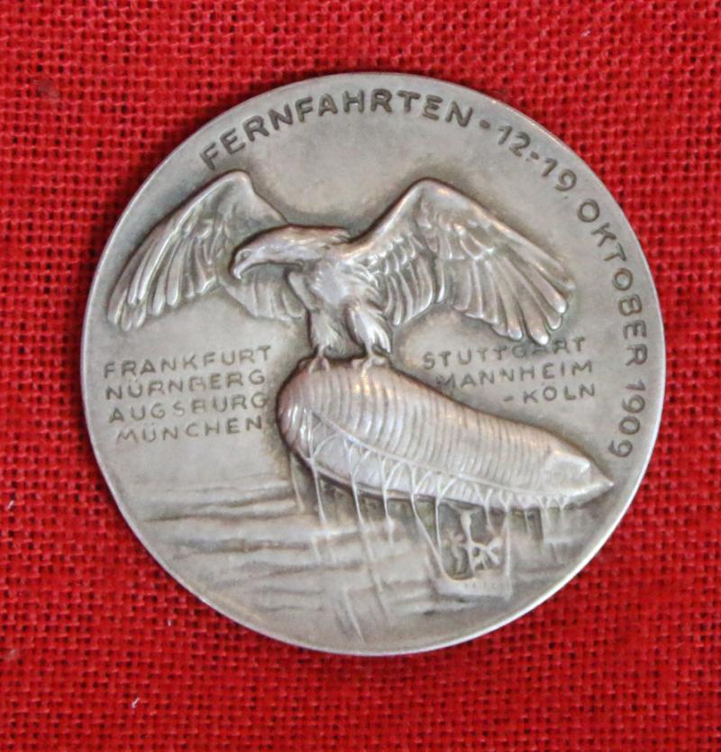 A Very Rare Long Distance Flight Medal, Major von Parseval 1909